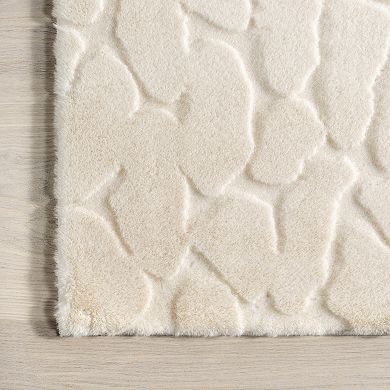 nuLOOM Leni Plush Cloud Geometric Machine Washable Area Rug