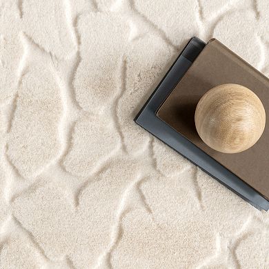 nuLOOM Leni Plush Cloud Geometric Machine Washable Area Rug