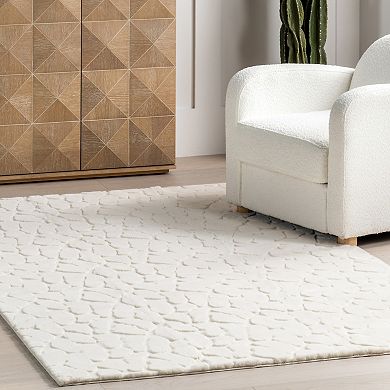 nuLOOM Leni Plush Cloud Geometric Machine Washable Area Rug