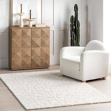 nuLOOM Leni Plush Cloud Geometric Machine Washable Area Rug