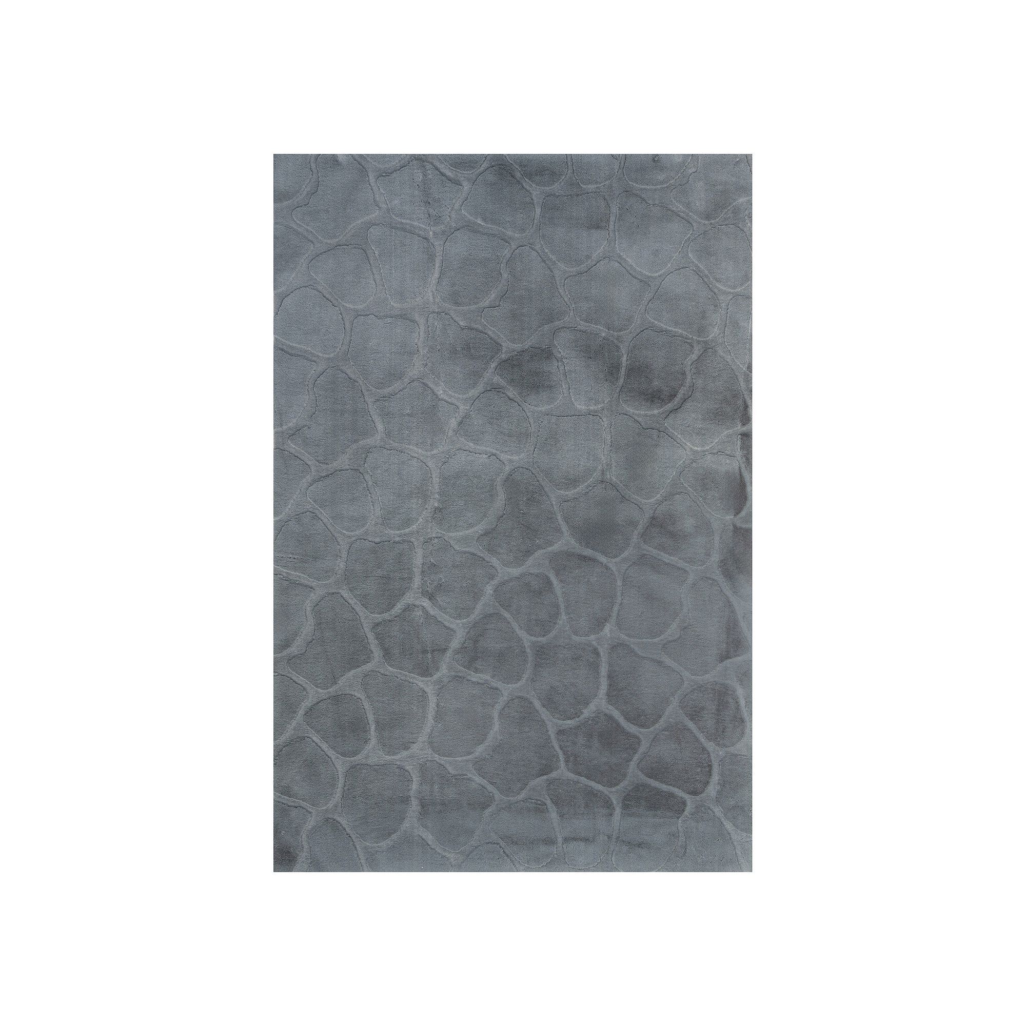 nuLOOM Jireh Modern Plush Geometric Machine Washable Area Rug, Gray Blue