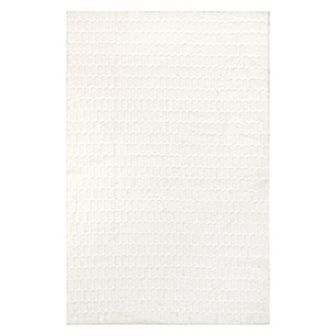 nuLOOM Nia Tile Faux-Fur Rabbit Machine Washable Area Rug