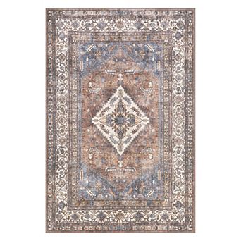 nuLOOM Tindra Persian Medallion Machine Washable Area Rug