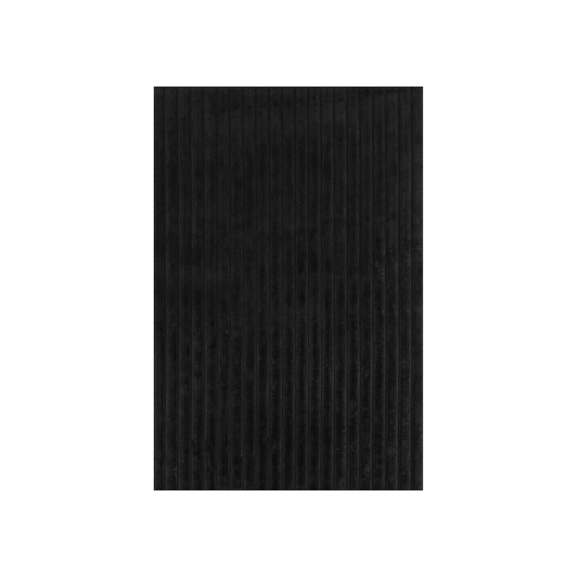 nuLOOM Kai Stripe Faux-Fur Rabbit Machine Washable Area Rug, Grey