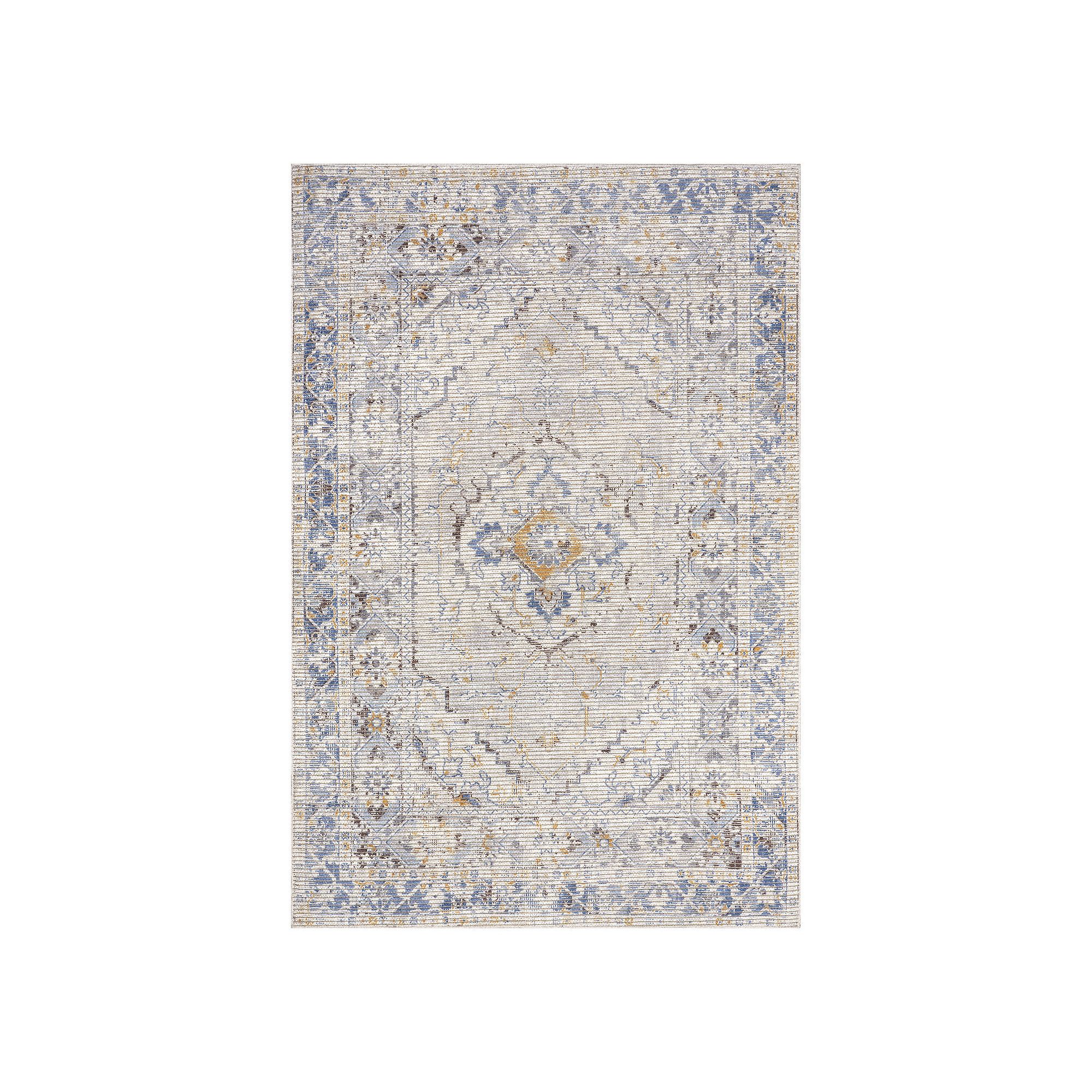 nuLOOM Vintage Medallion Machine Washable Area Rug, Light Gray