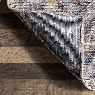 nuLOOM Vintage Medallion Machine Washable Area Rug