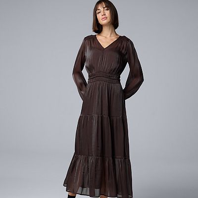 Women's Simply Vera Vera Wang V-Neck Tiered Maxi Dress