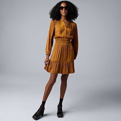 short long hem dress Ava Presley Basque Waist Bubble Hem Short HoCo Dress 47306