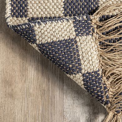 nuLOOM Connie Checkered Tasseled Area Rug