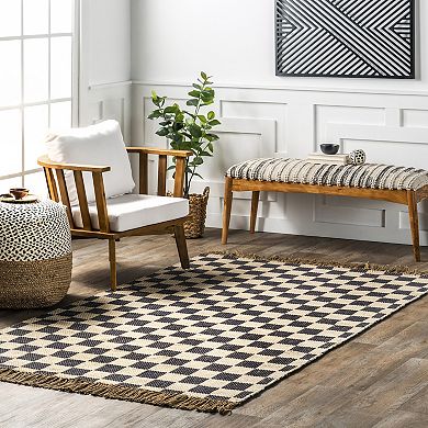 nuLOOM Connie Checkered Tasseled Area Rug