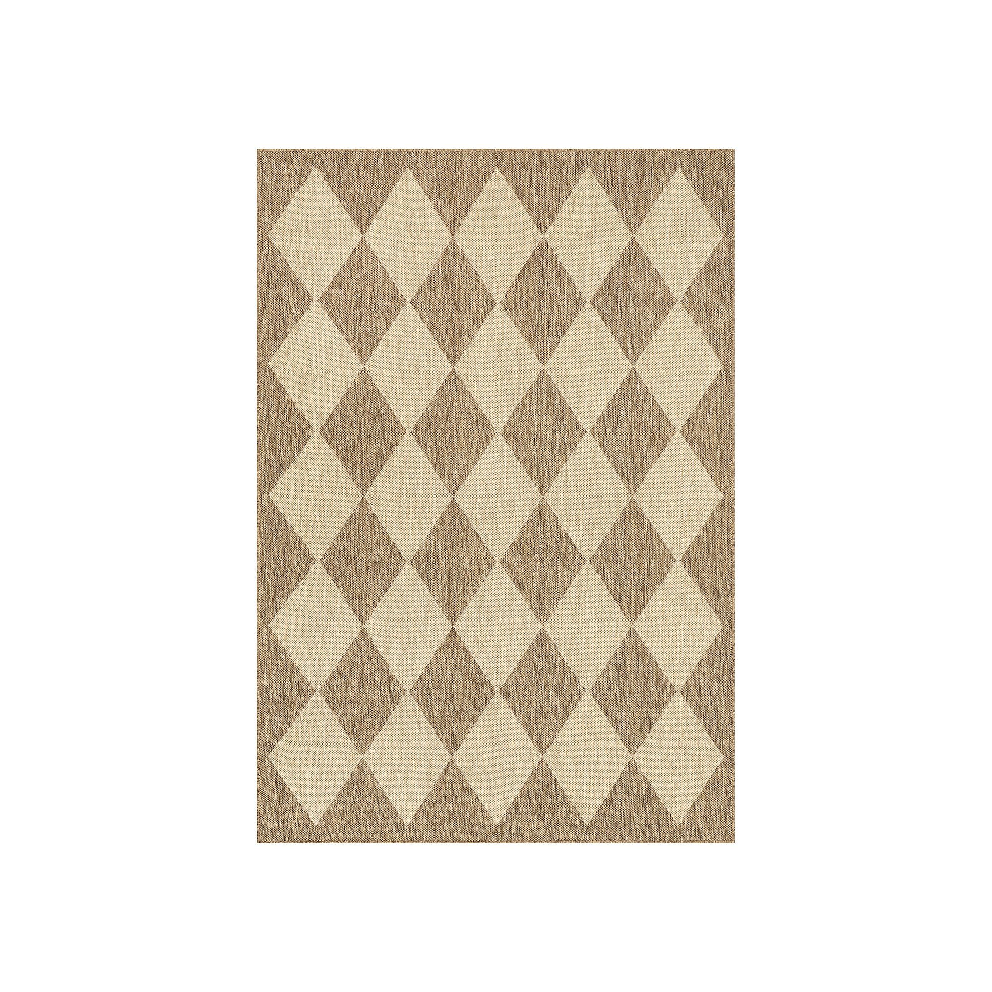 Rugs USA Sabina Diamond Trellis Indoor / Outdoor Area Rug, Brown