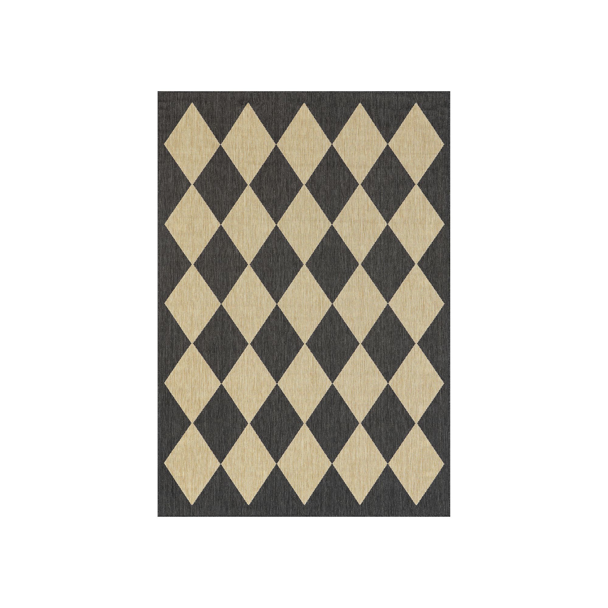Rugs USA Sabina Diamond Trellis Indoor / Outdoor Area Rug, Gray