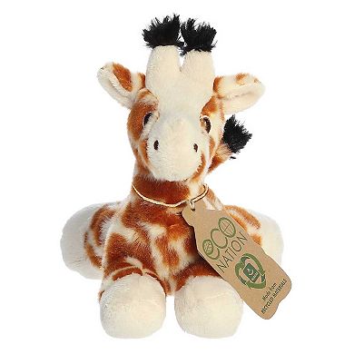 Aurora Small Orange Eco Nation Eco Softies 8" Giraffe Eco-friendly Stuffed Animal