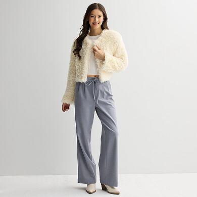 Juniors' SO Tie Front Pleated Trouser Pants