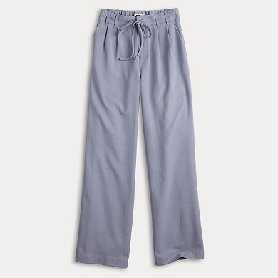 Juniors' SO Tie Front Pleated Trouser Pants