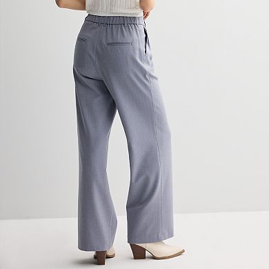 Juniors' SO Tie Front Pleated Trouser Pants