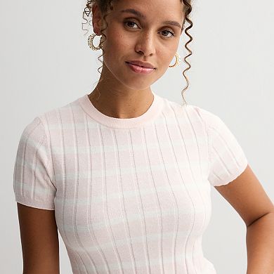 Juniors' SO® Ribbed Sweater Tee