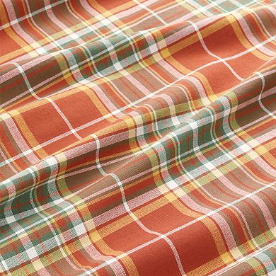 Elrene Home Fashions Hawley Plaid Harvest Napkins, 17"x17", Set Of 8