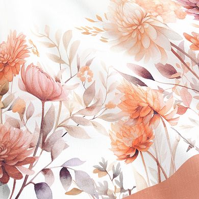Elrene Home Fashions Autumn Blooms Oval Tablecloth