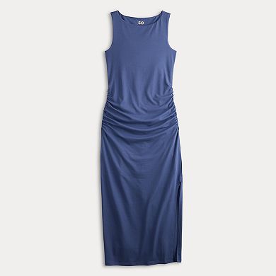 Juniors' SO® Sleeveless Ruched Midi Dress