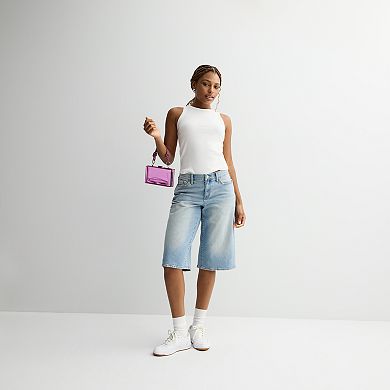 Juniors' SO® Low-Rise Baggy Jean Shorts