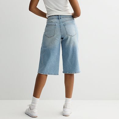 Juniors' SO® Low-Rise Baggy Jean Shorts