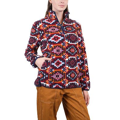 Women's Mountain and Isles Quarter Zip Printed Sherpa Pullover