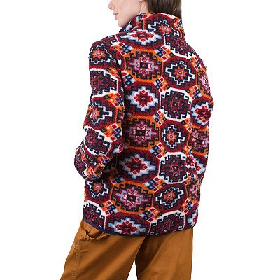 Women's Mountain and Isles Quarter Zip Printed Sherpa Pullover