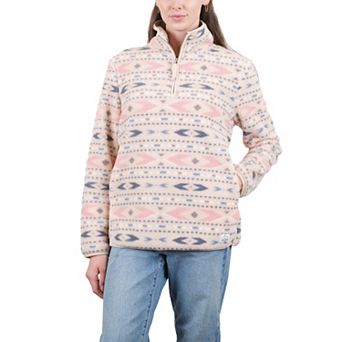 Women's Mountain and Isles Quarter Zip Printed Sherpa Pullover