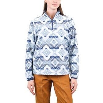 Women's Mountain and Isles Quarter Zip Printed Polar Fleece Pullover