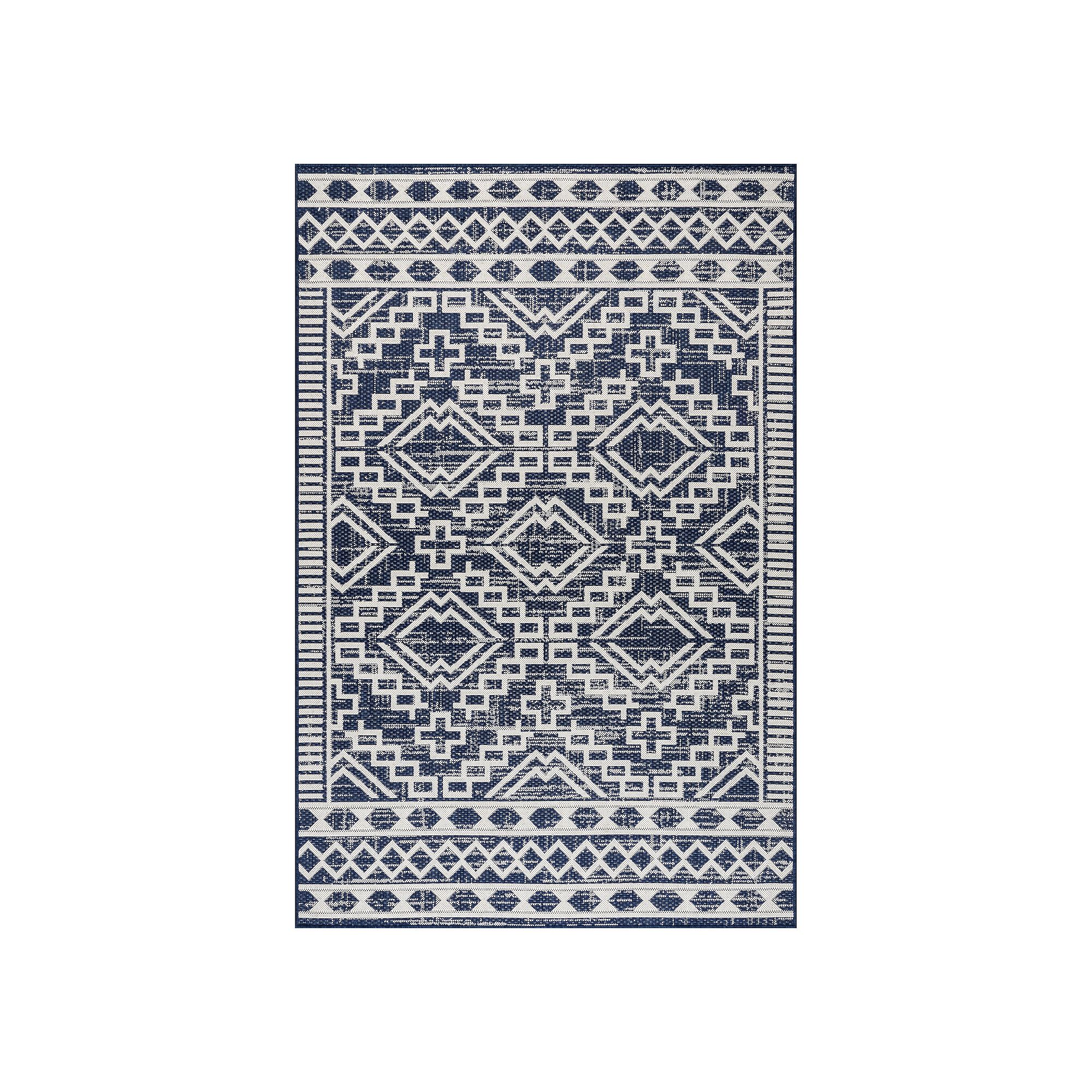nuLOOM Cari Moroccan Tribal Indoor/Outdoor Area Rug, Blue