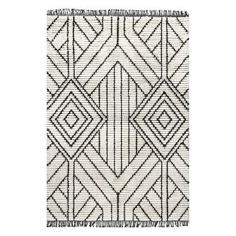 nuLOOM Tatiana Soft Shaggy Textured Modern Diamond Fringe Area Rug