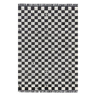 nuLOOM Pania Contemporary Checkered Fringe Area Rug