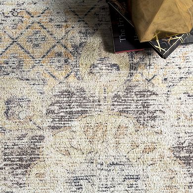 nuLOOM Glenda Faded Medallion Area Rug