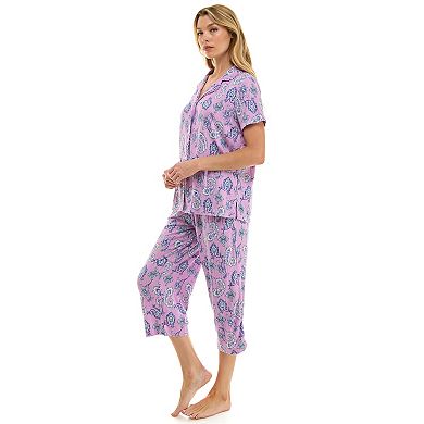 Petite Croft & Barrow® Wonderluxe Pajama Top & Pajama Capri Pants Set