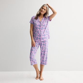 Women's Croft & Barrow® Wonderluxe Pajama Top & Pajama Pants Set
