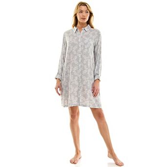 Women's Croft & Barrow® Woven Button-Up Sleepshirt