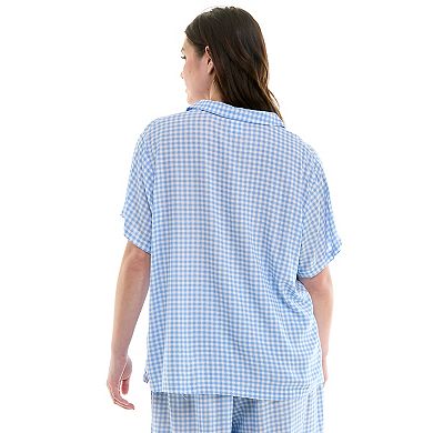 Plus Size Croft & Barrow® Woven Rayon Pajama Top