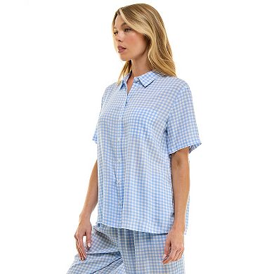 Women's Croft & Barrow® Woven Rayon Pajama Top