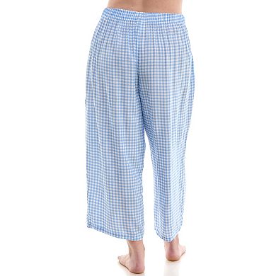 Plus Size Croft & Barrow® Woven Rayon Pajama Capri Pants