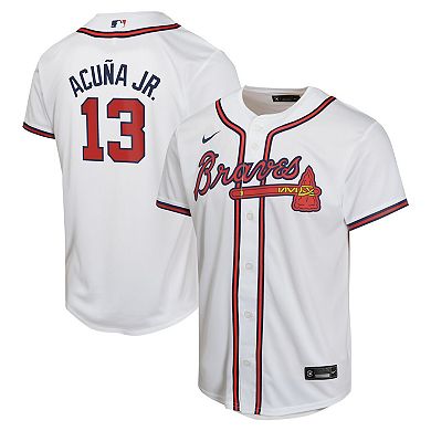 Youth Nike Ronald AcuÃ±a Jr. White Atlanta Braves Home Game Player Jersey