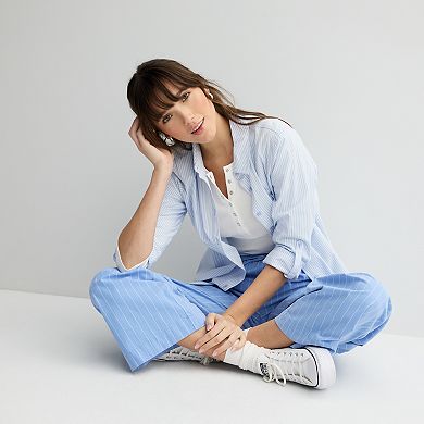 Juniors' SO® Mid-Rise Elastic Waist Pants