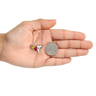 CRISLU Peanuts Snoopy Silhouette Necklace, 16-18" Adjustable