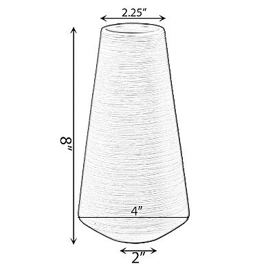 Decorative Ceramic Round Cone Shape Centerpiece Table Vase Set of 3