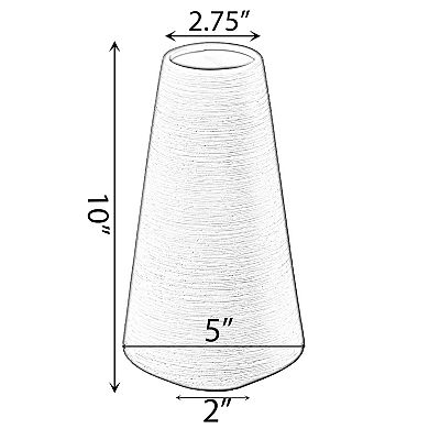 Decorative Ceramic Round Cone Shape Centerpiece Table Vase Set of 3