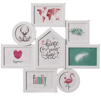 Decorative Modern Wall Mounted Multi Photo Frame Collage Picture Holder for 8 Pictures