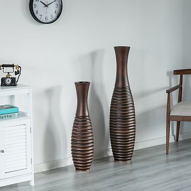 Decorative Contemporary Tall Trumpet Shape Floor Vase