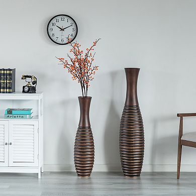 Decorative Contemporary Tall Trumpet Shape Floor Vase