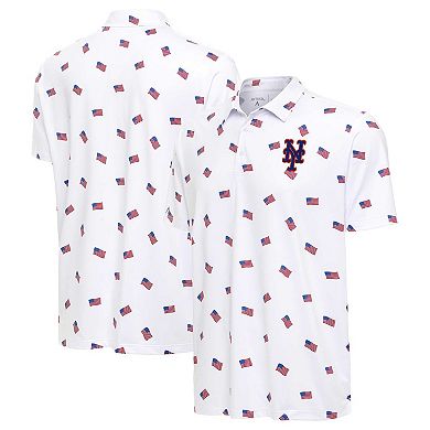Men's Antigua White New York Mets Americana Polo