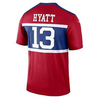 Men's Nike Jalin Hyatt Century Red New York Giants Alternate Legend Player Jersey